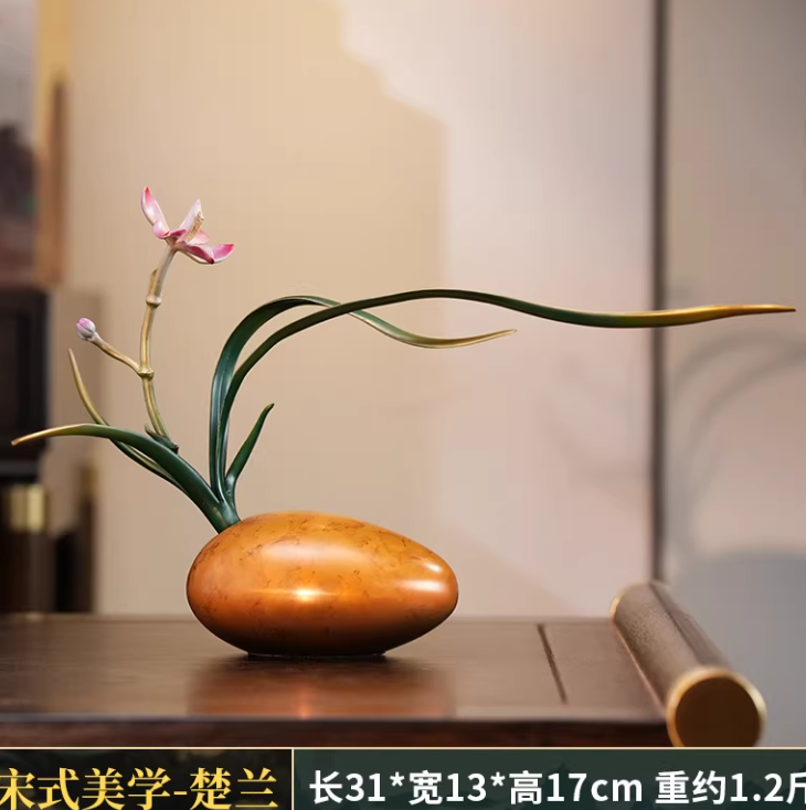 禅意兰花 · 铜摆件